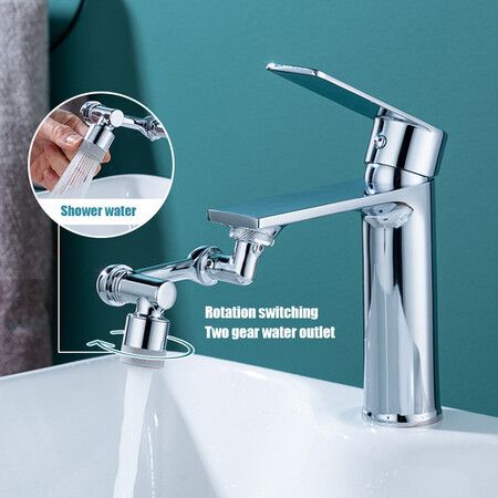 Arm Faucet 1080 Rotating Aerator Splashproof Filter Kitchen Faucet Extension Faucet Adapter Universal Kitchen Tools