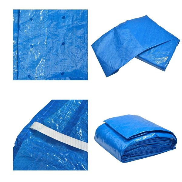 262x175cm Rectangular Inflatable Pool Cover with holes suitable for BESTWAY 58319