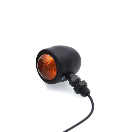 Universal Motorcycle Turn Signals Amber Turn Signals Light (1 Pack) Black