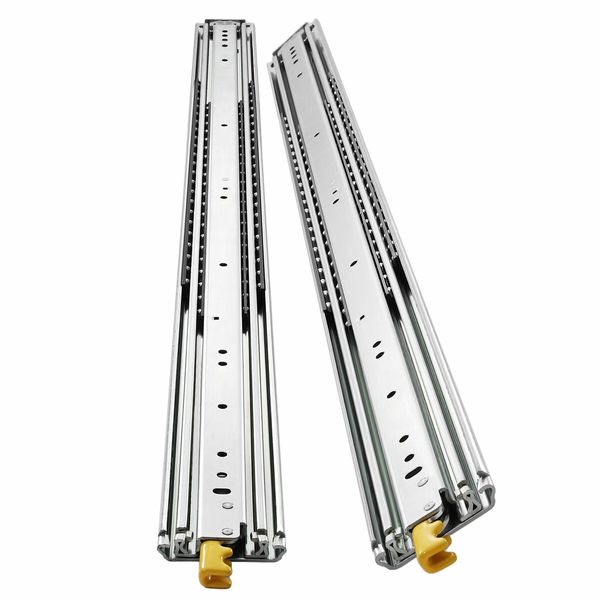 Drawer Slide Rails Heavy Duty Locking Runners Ball Bearing Cabinet Guide Track 227Kg