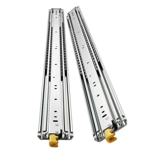 Heavy Duty Drawer Slide Locking Guide Rails Ball Bearing Runners Cabinet Track 227Kg