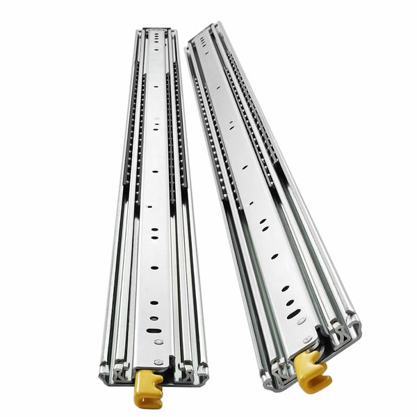 Drawer Slide Rails Heavy Duty Locking Runners Ball Bearing Cabinet Guide Track 227Kg