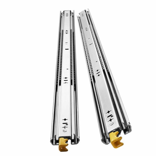 Drawer Runners Slide Heavy Duty Locking Rails Ball Bearing Cabinet Guide Track 125Kg