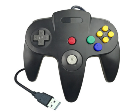 USB Retro N64 Controller, Classic Retro N64 Wired USB PC Game pad Joystick for Windows PC MAC Linux Raspberry Pi 3 Genesis Higan