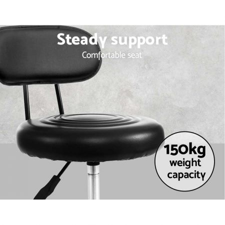 Artiss Salon Stool Swivel Chairs with Back Barber Beauty Hydralic Lift