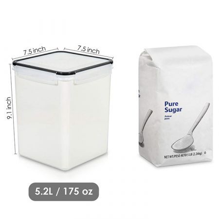 4pcs 5.2L Large Food Storage Containers BPA Free Plastic Airtight with  Labels Markers Spoons