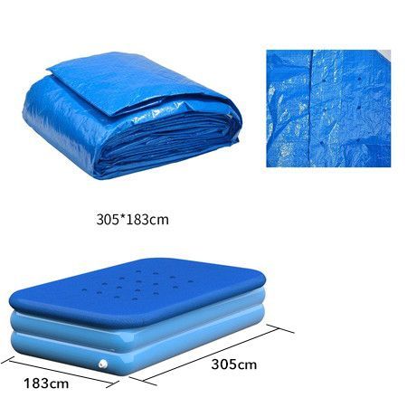 340x230cm Rectangular Inflatable Pool Cover with holes suitable for BESTWAY 58108