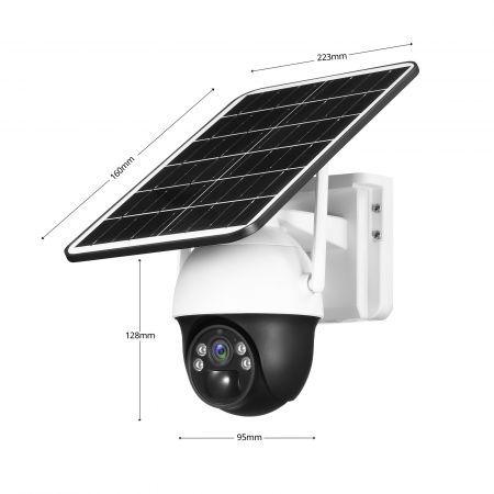 4G Solar Security Camera Wireless Outdoor CCTV Home Surveillance System with Battery Remote Control x2