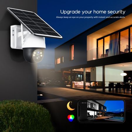 4G Solar Security Camera Wireless Outdoor CCTV Home Surveillance System with Battery Remote Control x4