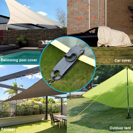 Tarpaulin Clip Tent Canopy Clip Buckle Outdoor Wind Rope Clamps Reusable Awning Mountaineering Camping Accessories Green 8 Pack