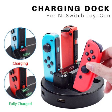 Portable Accessories for Nintendo Switch Controller Charger Docking Switch Joycon AC Station Adapter