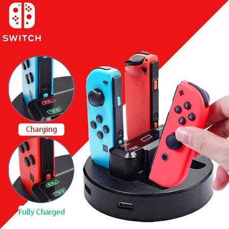 Portable Accessories for Nintendo Switch Controller Charger Docking Switch Joycon AC Station Adapter