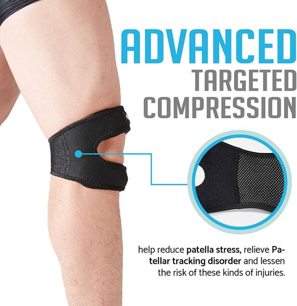 Knee Pain Relief Adjustable Neoprene Knee Strap for Running, Arthritis