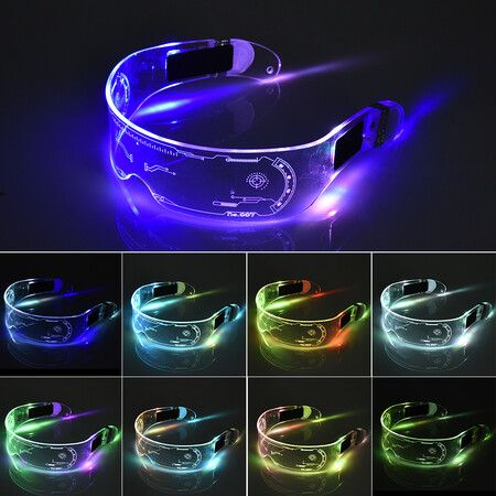 LED Glasses Party Luminous  Light Up Glasses Rave Costume Decoration Halloween DJ Glasses