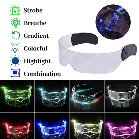 LED Glasses Party Luminous  Light Up Glasses Rave Costume Decoration Halloween DJ Glasses