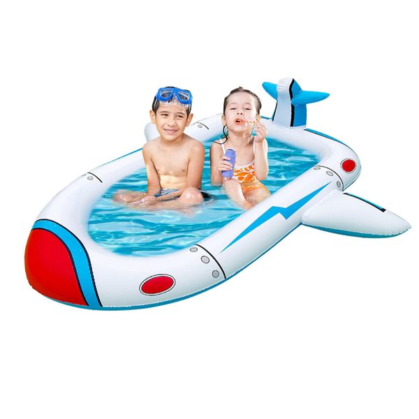 Air Plane Sprinkler Pool Outdoor 3-in-1 Inflatable PVC Splash Pad for Kids