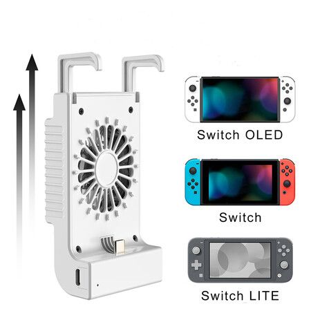 Charging Support Built-In Fan Cooling Support For Switch/Oled/Lite(Black?