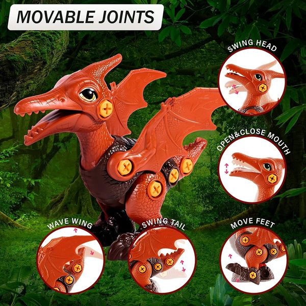 Mystery Box of 1 Random Take Apart Dinosaur Toys with Screwdriver Birthday Gifts Kids STEM Toys for Kids 3-7 Ages