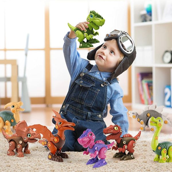 Mystery Box of 1 Random Take Apart Dinosaur Toys with Screwdriver Birthday Gifts Kids STEM Toys for Kids 3-7 Ages