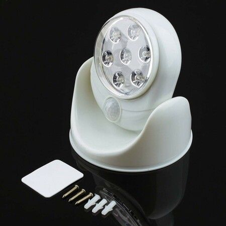 Wireless Motion Sensor Light LED Night Light  360 Degree Pivots Cordless Motion Activated Security Lamp with 7 Super Bright LEDs