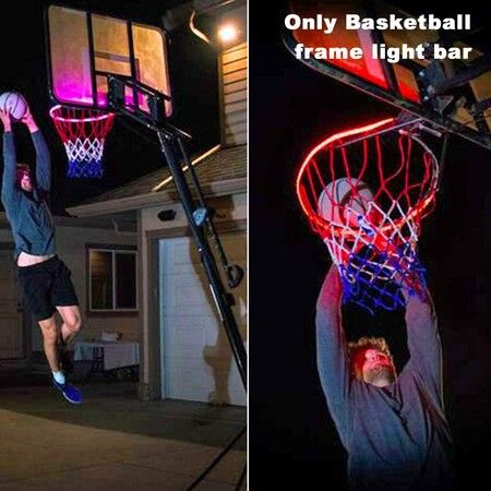 LED Basketball Hoop Lights, Solar Powered Basketball Rim Lights for Indoor or Outdoor Basketball Hoop