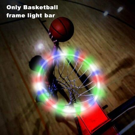 LED Basketball Hoop Lights, Solar Powered Basketball Rim Lights for Indoor or Outdoor Basketball Hoop