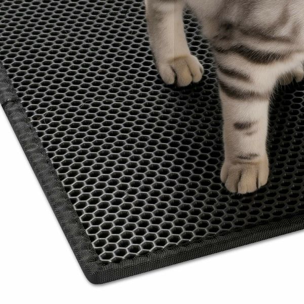 Double-layer honeycomb Pieviev Cat Litter Mat EVA Removable Waterproof  Urine Proof Mat