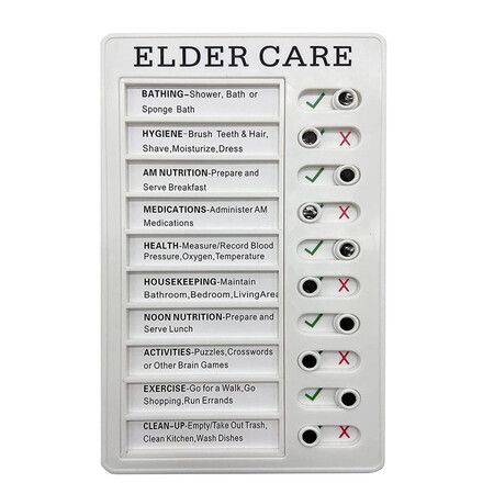 1pcs Memo Plastic Board  Chart Reusable Elder Care Checklist Daily Planner Responsibility Behavior