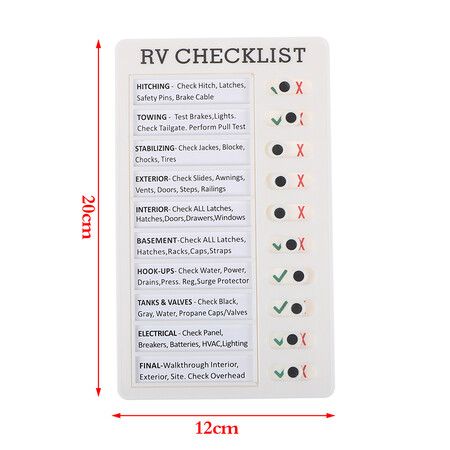 1pcs Diy blank Memo Plastic Board Chart Reusable RV Checklist Checklist Daily Planner Responsibility Behavior