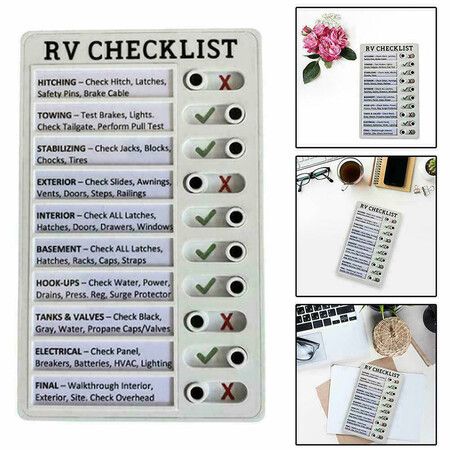 1pcs Diy blank Memo Plastic Board Chart Reusable RV Checklist Checklist Daily Planner Responsibility Behavior