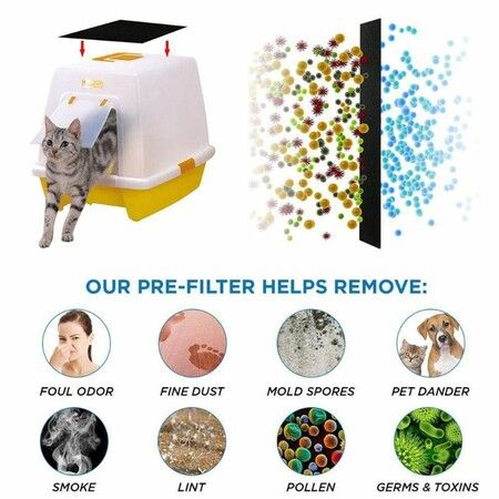 4pcs Activated Carbon Filter For Pet Cat Litter Box Filter Cat Dog Kitten Deodorizing Filters Carbon Pack Deodorant