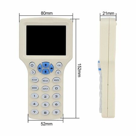 ID IC HID Card Copier, NFC Reader, 125KHz 13.56MHz 10 Frequencies RFID Access Writer/Reader/Duplicator