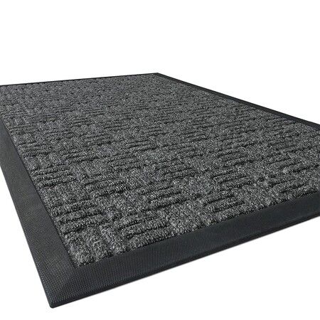 Dirt Defender All-Weather Doormat Durable Natural Rubber Stain Fade Resistant Low Profile Patio Entrance Mat