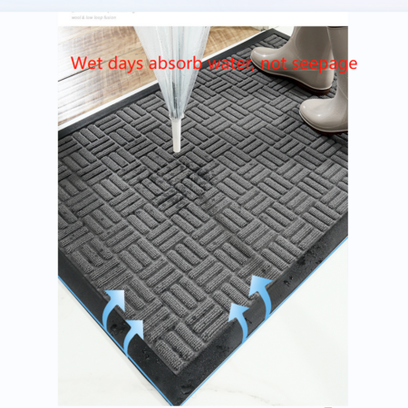 Dirt Defender All-Weather Doormat Durable Natural Rubber Stain Fade Resistant Low Profile Patio Entrance Mat