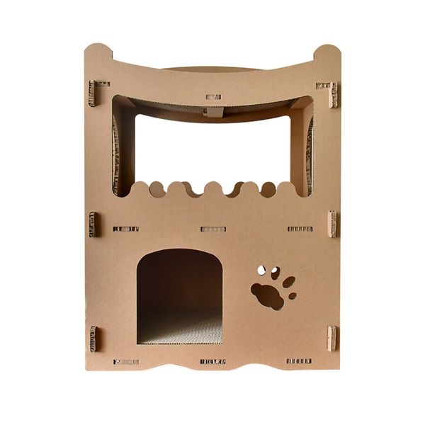 Cat Corrugated Cardboard Scratcher Scratching Board Play House Climbing Furniture