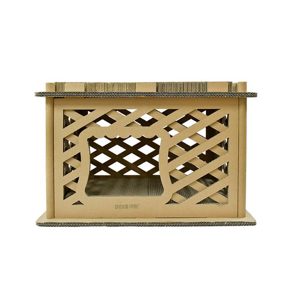 Modular Corrugated Cardboard Cat Scratcher Sleeping Bed Nest Scratching Board Play House 