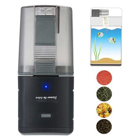 Automatic Fish Feeder, Aquarium Tank Feeding Timer, Fish Food Dispenser, Adjustable Output, APP Voice Control