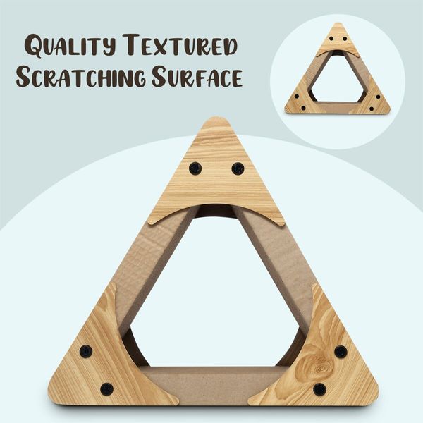 Triangle Cat Scratcher Bed Cave House Tunnel Cardboard Lounge Scratching Toy