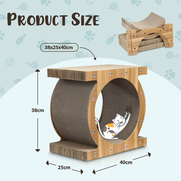 Cardboard Cat Scratcher Bed Cave Lounge House Cave Box Scratching Lounger Toy