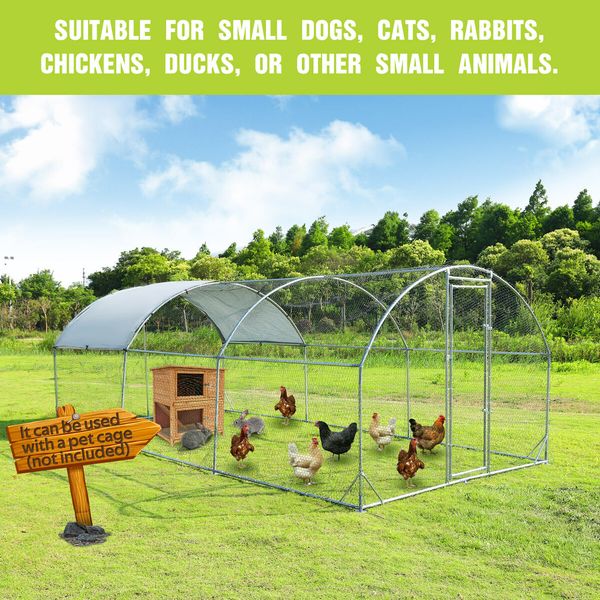 Chicken Run Coop Walk In Chook Shelter Pen Rabbit Hutch Dog Cat Enclosure Bird Cage Extra Large 280x570x195cm