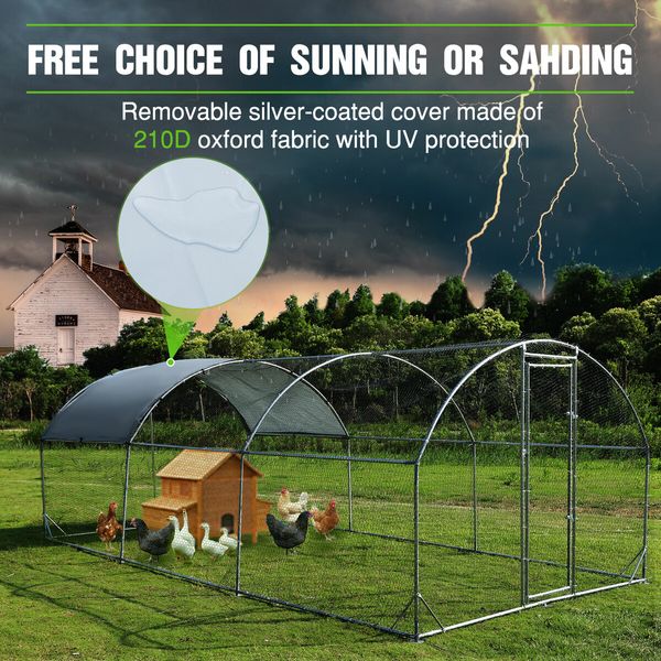 Chicken Run Coop Walk In Chook Shelter Pen Rabbit Hutch Dog Cat Enclosure Bird Cage Extra Large 280x570x195cm