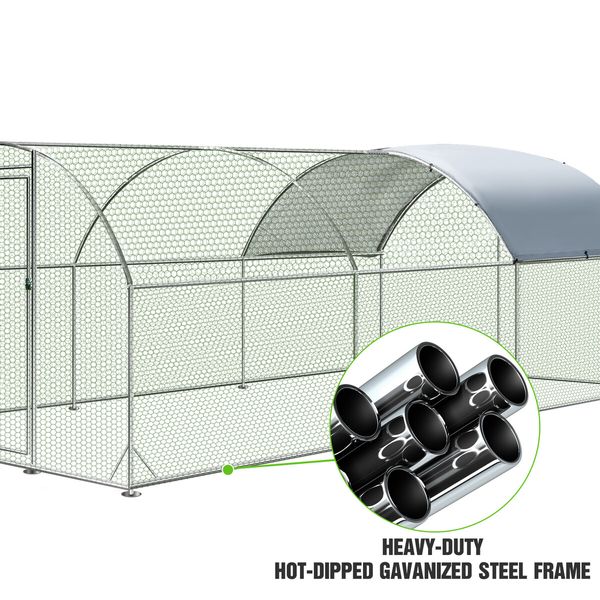 Chicken Run Coop Walk In Chook Shelter Pen Rabbit Hutch Dog Cat Enclosure Bird Cage Extra Large 280x570x195cm