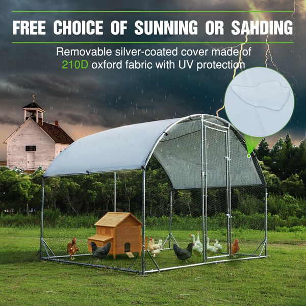 Chicken Run Coop Walk In Cage Chook Pen Shelter Rabbit Hutch Dog Cat Enclosure Large Bird Cage 280x190x195cm