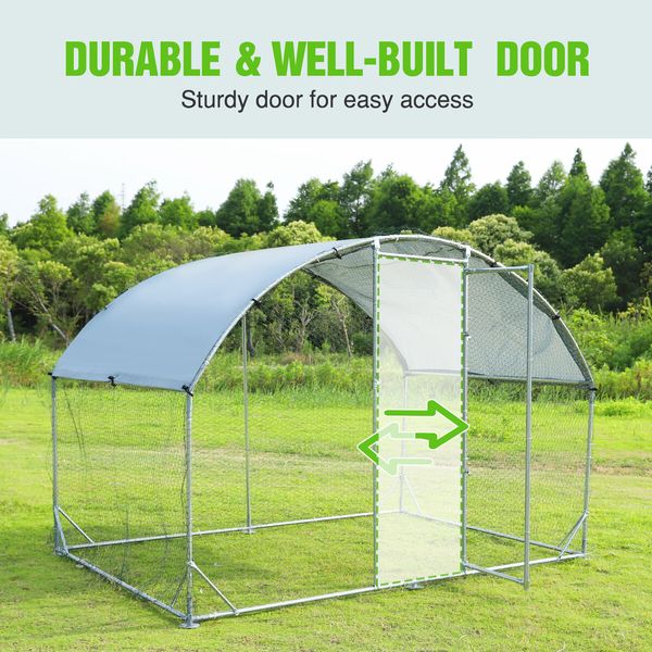 Chicken Run Coop Walk In Cage Chook Pen Shelter Rabbit Hutch Dog Cat Enclosure Large Bird Cage 280x190x195cm