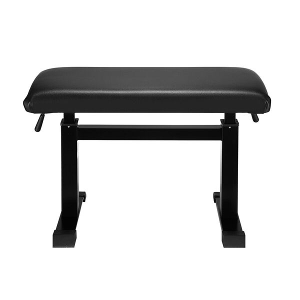 Melodic Piano Bench Hydraulic Lifting Keyboard Stand Stool Chair Height Adjustable Seat PU Leather Black 