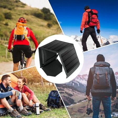 Portable Solar Panel 30W 2USB Port Foldable Solar Panel Charger For Hiking Camping Tent