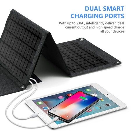 Portable Solar Panel 30W 2USB Port Foldable Solar Panel Charger For Hiking Camping Tent