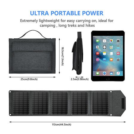 Portable Solar Panel 30W 2USB Port Foldable Solar Panel Charger For Hiking Camping Tent