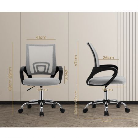 Office Chair Gaming Chair Computer Mesh Chairs Executive Foam Seat Grey