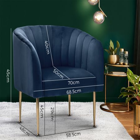 Armchair Lounge Chair Accent Chairs Velvet Armchairs Sofa Couches Blue